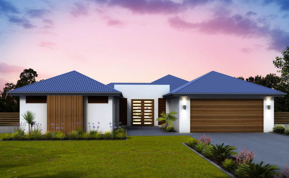 Prefab villa with garage