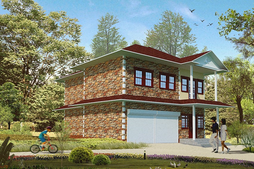 3 bedroom private villa with garage