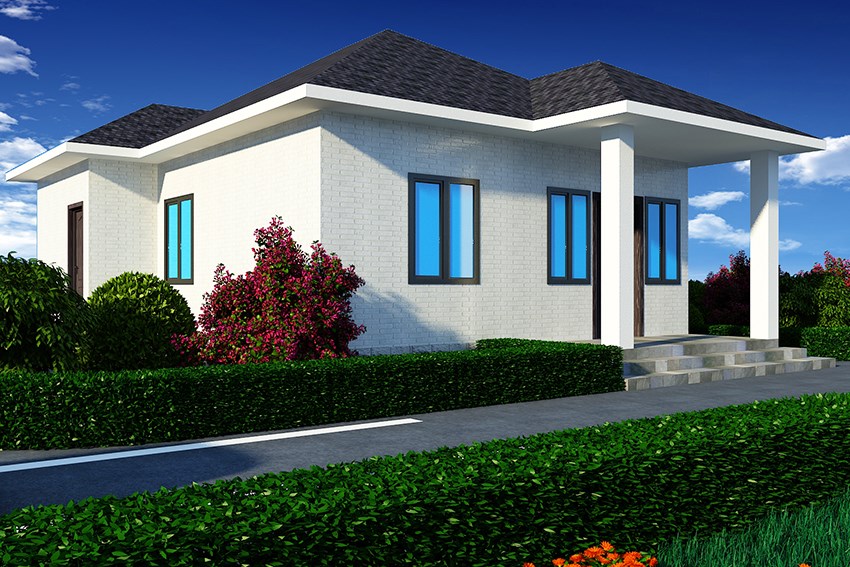 Custom made steel frame villa
