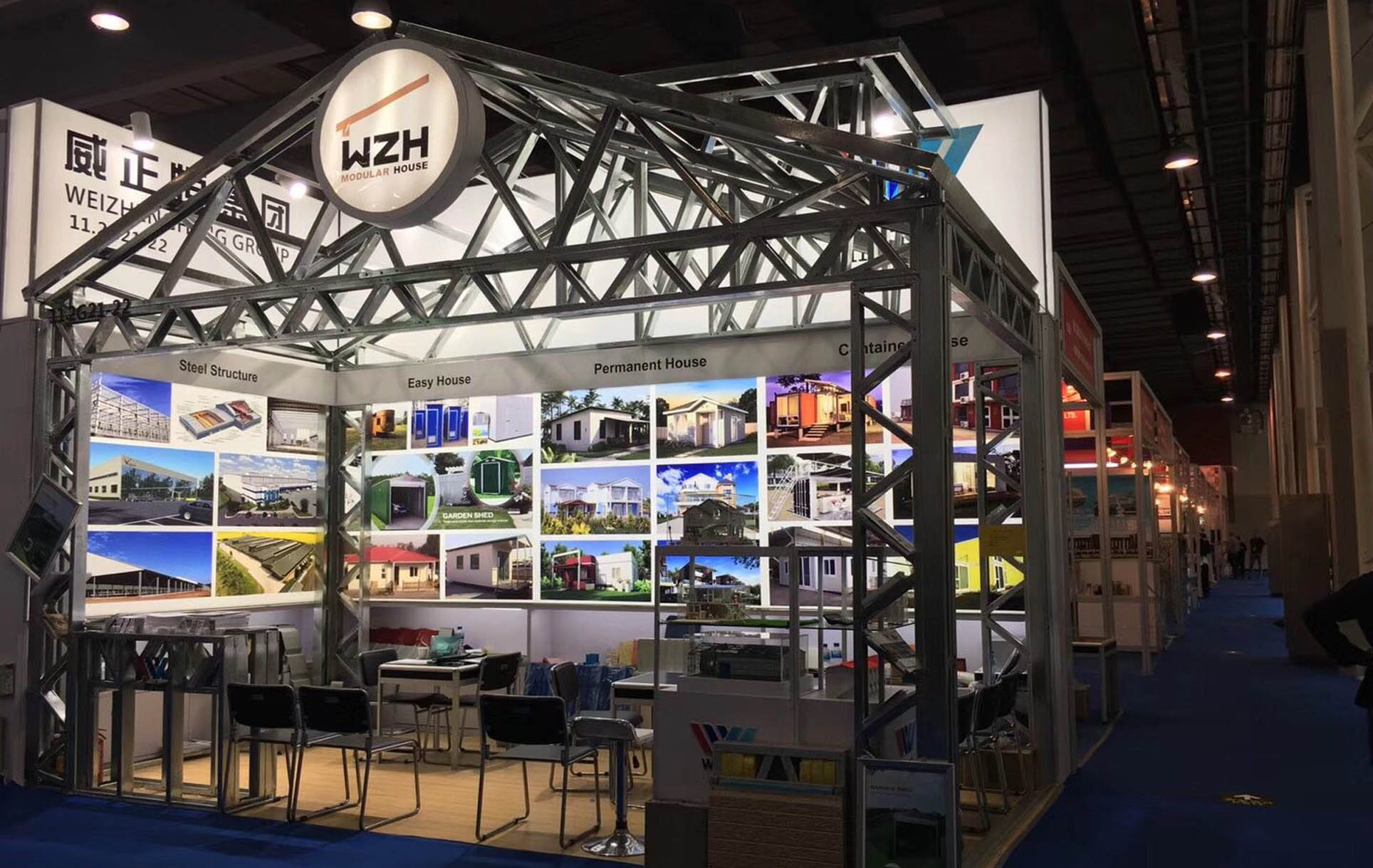 Light steel structure booth