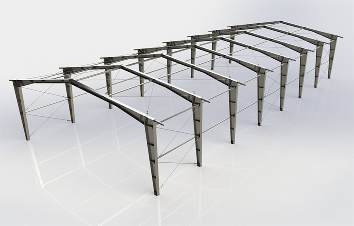 Low cost steel structure warehouse building