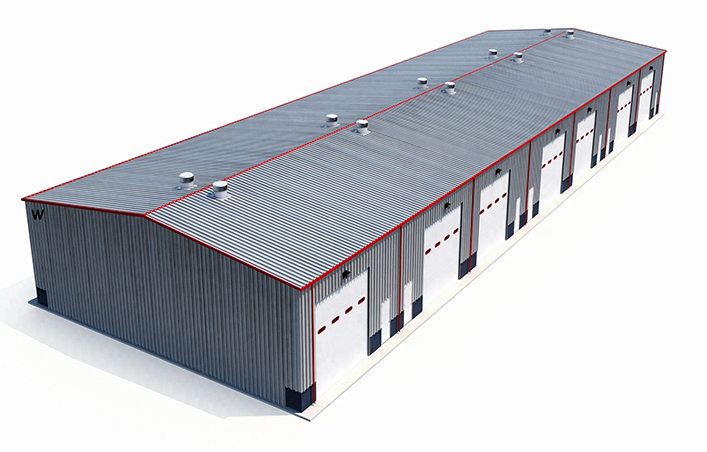 Low Cost Steel Frame Warehouse