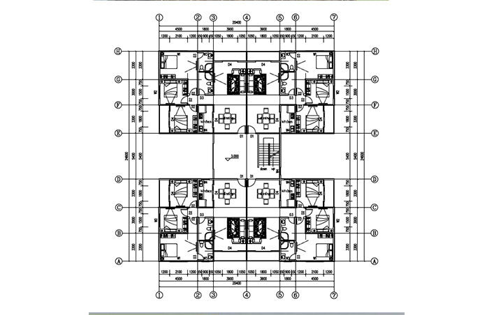 Steel structure building for office and apartment design