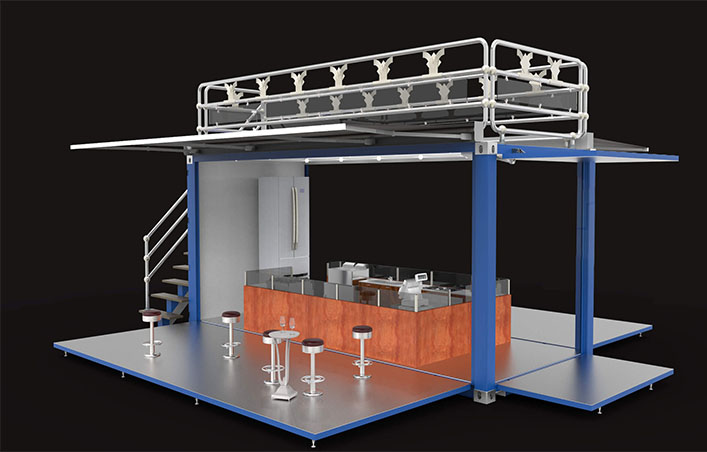 Modified Shipping Container restaurant