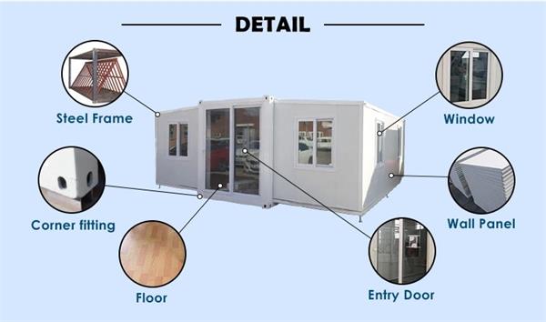 Cheap 40 ft luxury model  Expandable Container Home