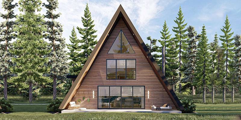 Two Floors A Frame House Building