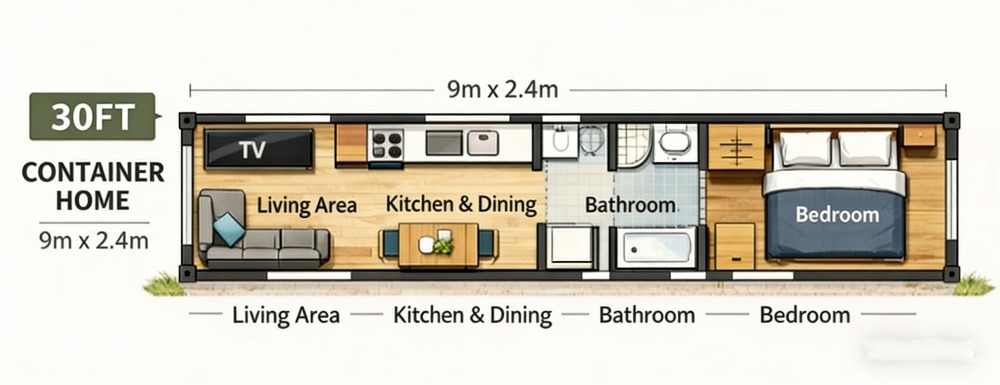 30ft container house one bedroom layout.jpg 30ft container house one bedroom layout.jpg