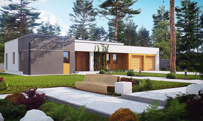 One storey holiday villa house