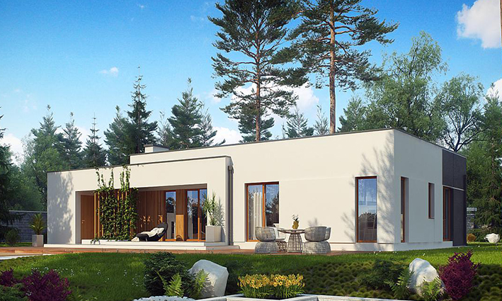 One storey holiday villa house