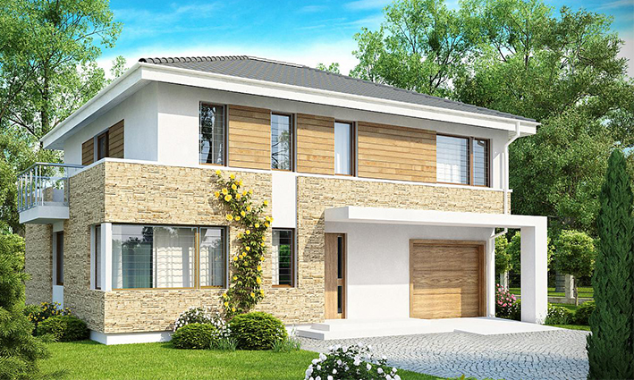 Two storey Light guage steel framing prefab villa house
