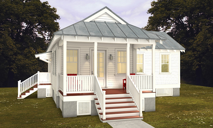 Small cabin house for scenic