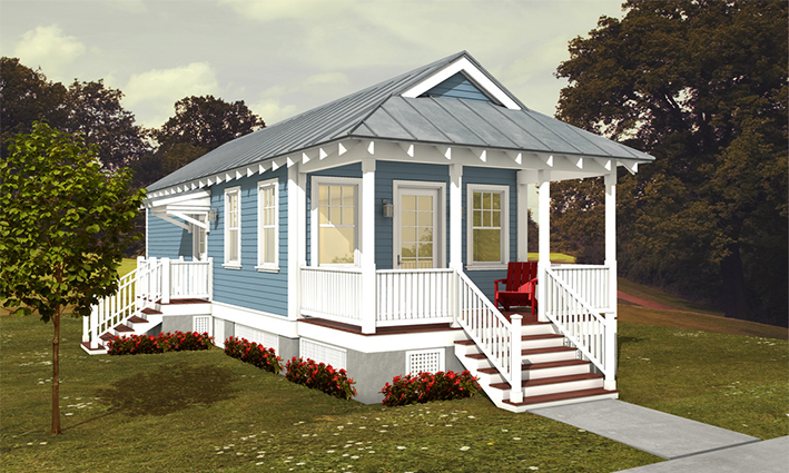 Small cabin house for scenic