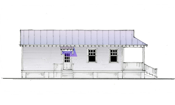 Small cabin house for scenic
