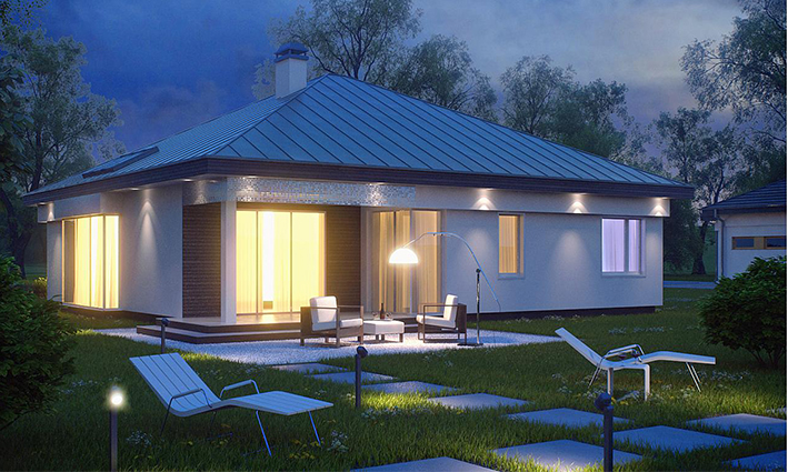 One storey modern private villa
