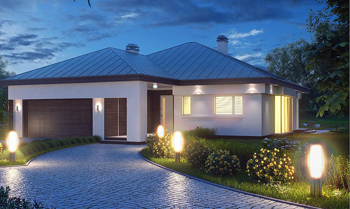 One storey modern private villa